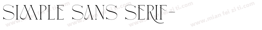 simple sans serif字体转换
